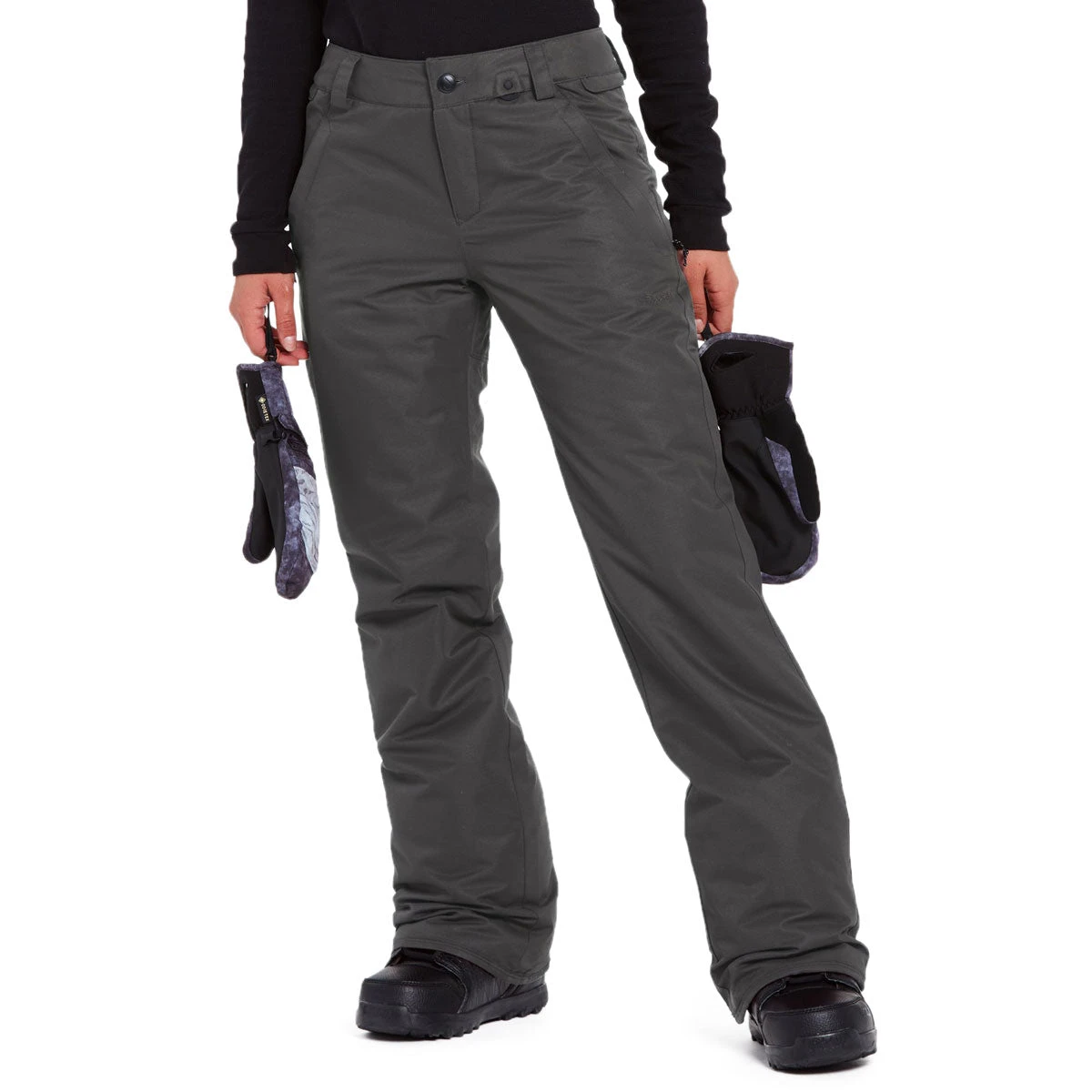 Volcom Womens Frochickie Insulated Snowboard Pants - Dark Grey