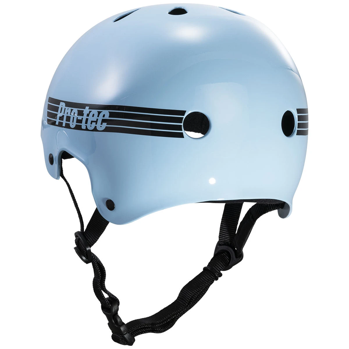 Pro-Tec Old School Skate Helmet - Gloss Baby Blue 2 Pro-Tec Old School Skate Helmet - Gloss Baby Blue - Image 2