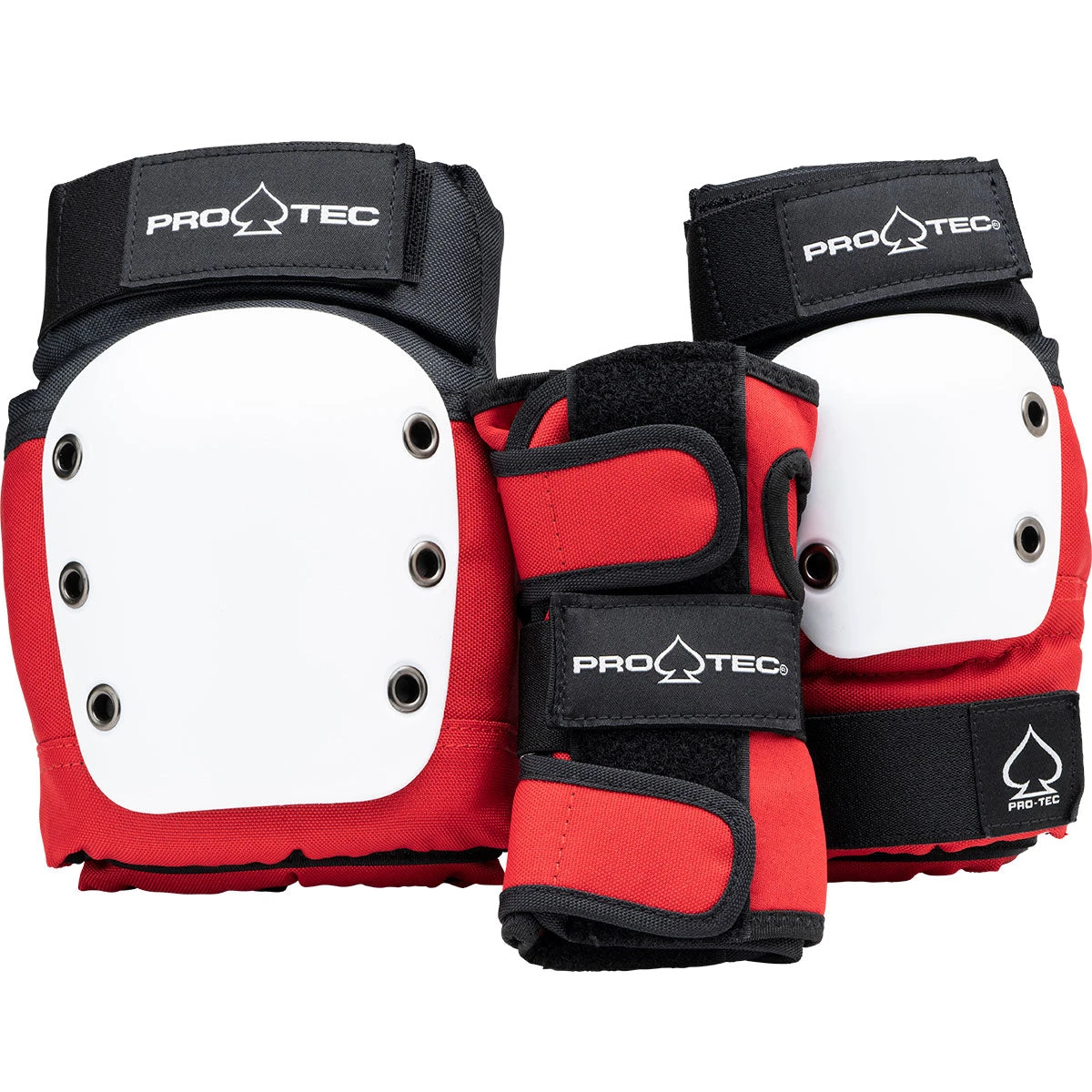 Pro-Tec Street JR 3-Pack Of Pads - Red/White/Black 1 Pro-Tec Street JR 3-Pack Of Pads - Red/White/Black