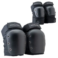 Pro-Tec Street Knee And Elbow Open Back Combo Pads - Black