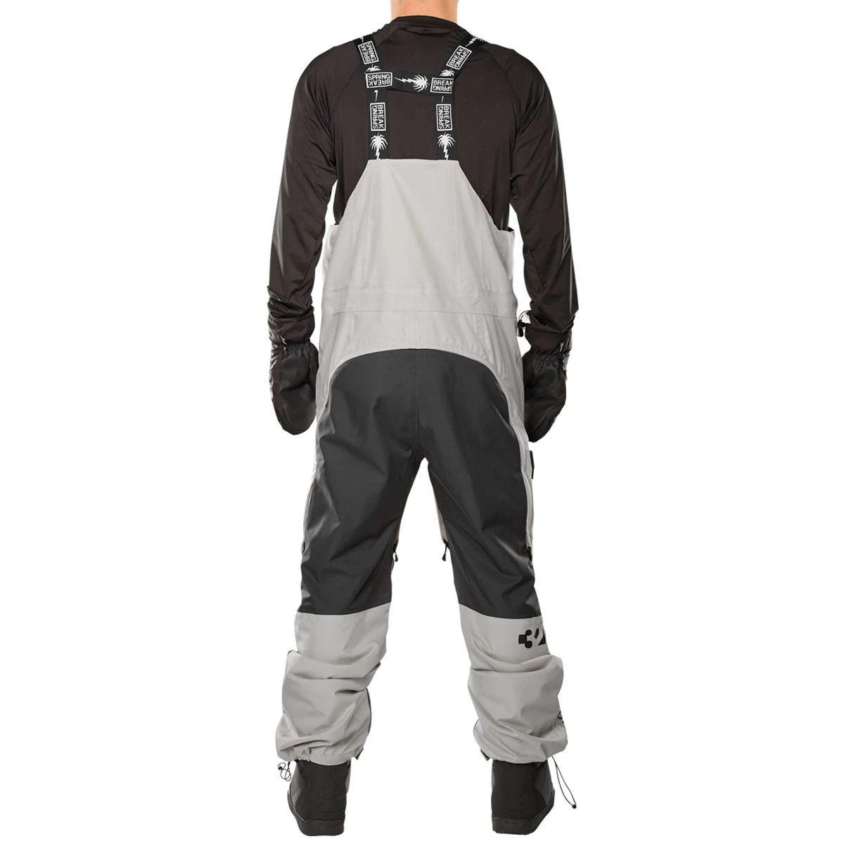 Thirty Two Spring Break Powder Bib Snowboard Pants - Gravel 2 Thirty Two Spring Break Powder Bib Snowboard Pants - Gravel - Image 2