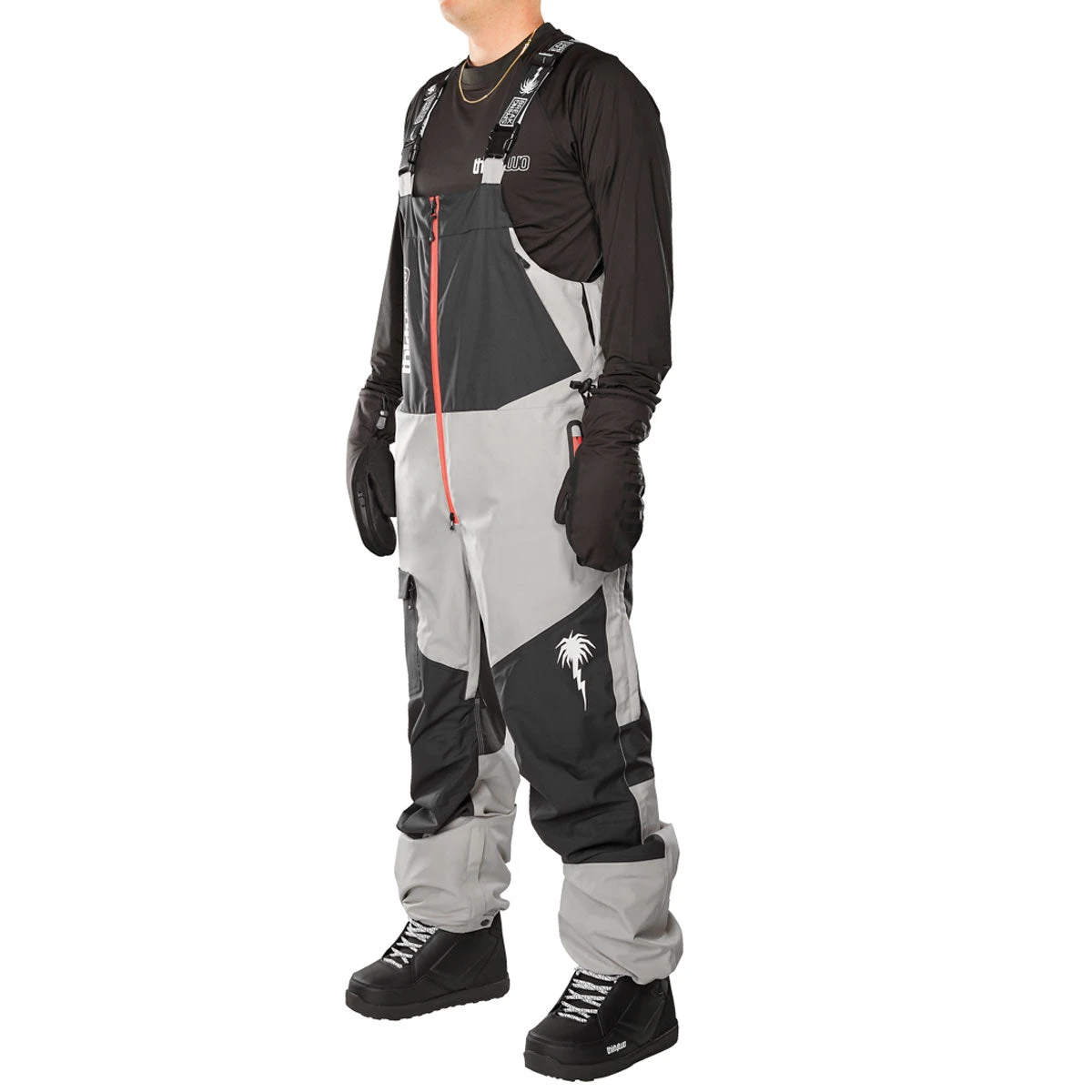 Thirty Two Spring Break Powder Bib Snowboard Pants - Gravel 3 Thirty Two Spring Break Powder Bib Snowboard Pants - Gravel - Image 3