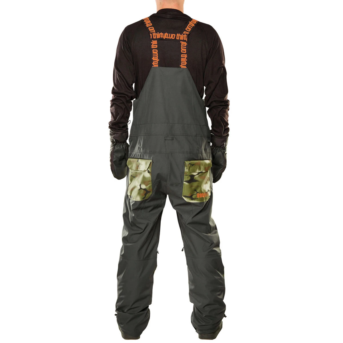 Thirty Two Basement Bib 2023 Snowboard Pants - Camo 2 Thirty Two Basement Bib 2023 Snowboard Pants - Camo - Image 2