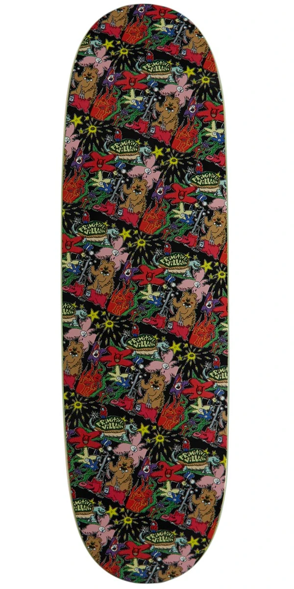 Primitive Villani Sketchy Skateboard Deck - Green - 9.125" 1 Primitive Villani Sketchy Skateboard Deck - Green - 9.125"