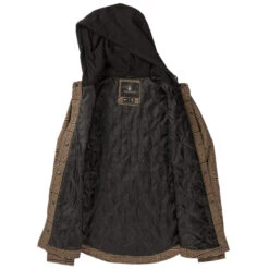 Volcom Womens Hooded Flannel Snowboard Jacket - Caramel 7 Volcom Womens Hooded Flannel Snowboard Jacket - Caramel -Volcom Store 196134115694 4