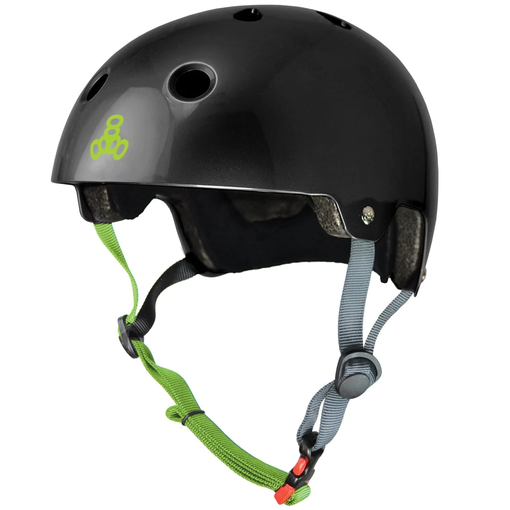 Triple Eight Dual Certified EPS Helmet - Black Gloss/Zest 1 Triple Eight Dual Certified EPS Helmet - Black Gloss/Zest