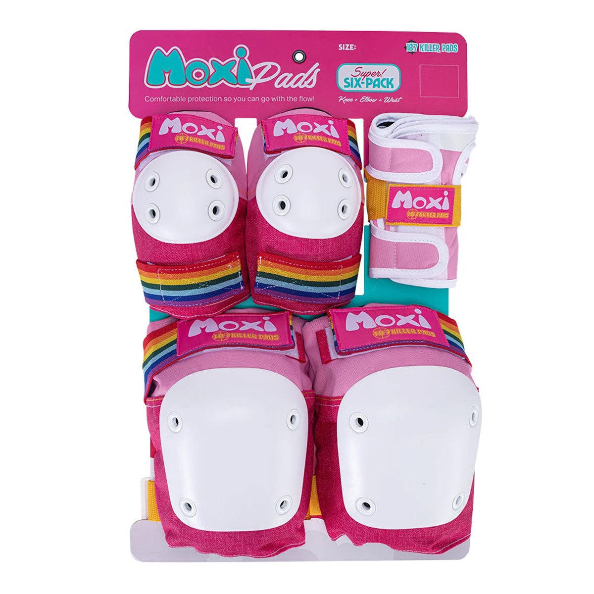 187 Six Pack Of Adult Pads - Moxi Pink 1 187 Six Pack Of Adult Pads - Moxi Pink