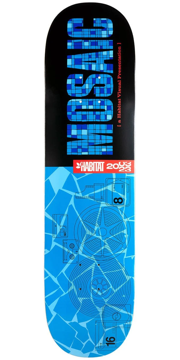 Habitat Mosaic 20 Skateboard Deck - Black - 8.125" 1 Habitat Mosaic 20 Skateboard Deck - Black - 8.125"