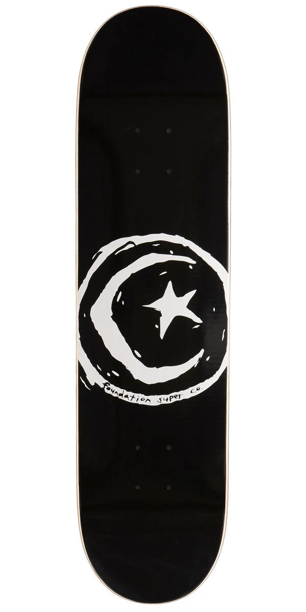 Foundation Star And Moon Skateboard Deck - Black - 8.00" 1 Foundation Star And Moon Skateboard Deck - Black - 8.00"