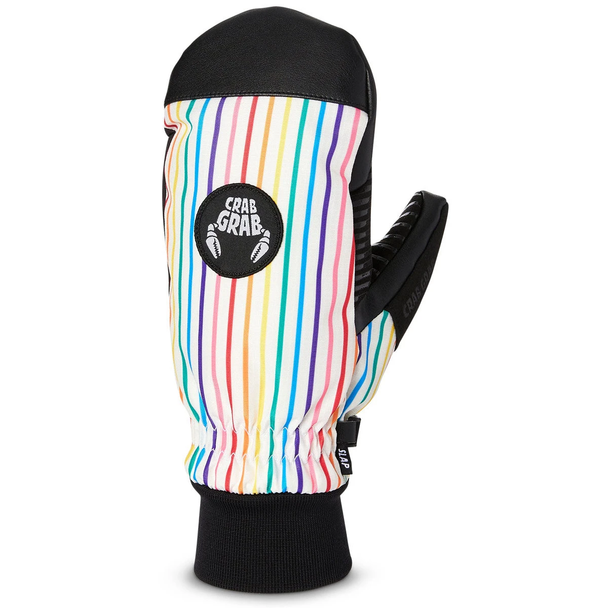 Crab Grab Slap Mitt Snowboard Gloves - Rainbow Stripes 1 Crab Grab Slap Mitt Snowboard Gloves - Rainbow Stripes