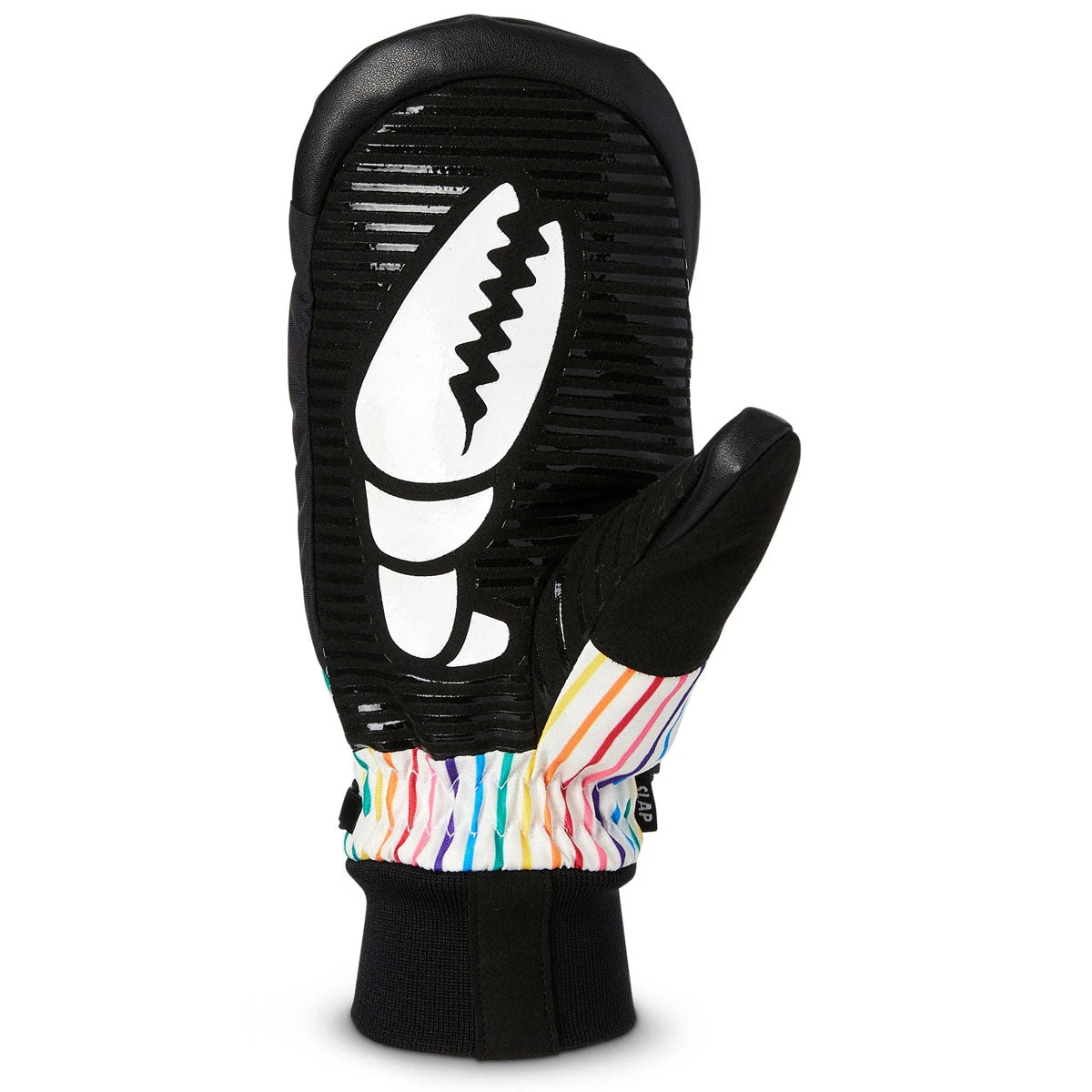 Crab Grab Slap Mitt Snowboard Gloves - Rainbow Stripes 2 Crab Grab Slap Mitt Snowboard Gloves - Rainbow Stripes - Image 2