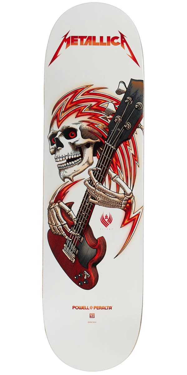 Powell Peralta Powell-Peralta X Metallica Flight Shape 245 Skateboard Deck - White - 8.75" 1 Powell Peralta Powell-Peralta X Metallica Flight Shape 245 Skateboard Deck - White - 8.75"