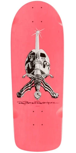 Powell Peralta Powell-Peralta Ray Rodriguez O.G. Skull & Sword Snub Skateboard Deck - Pink - 10.00"