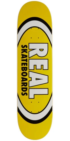 Real Team Classic Oval Skateboard Deck - Yellow - 8.06"