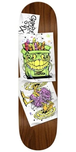 Anti-Hero Gerwer Grimplestix Coloring Book Tf Skateboard Deck - 8.38"