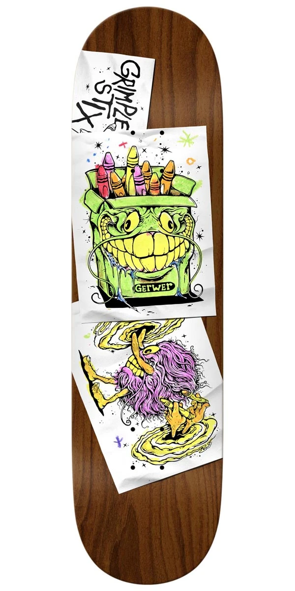 Anti-Hero Gerwer Grimplestix Coloring Book Tf Skateboard Deck - 8.38" 1 Anti-Hero Gerwer Grimplestix Coloring Book Tf Skateboard Deck - 8.38"