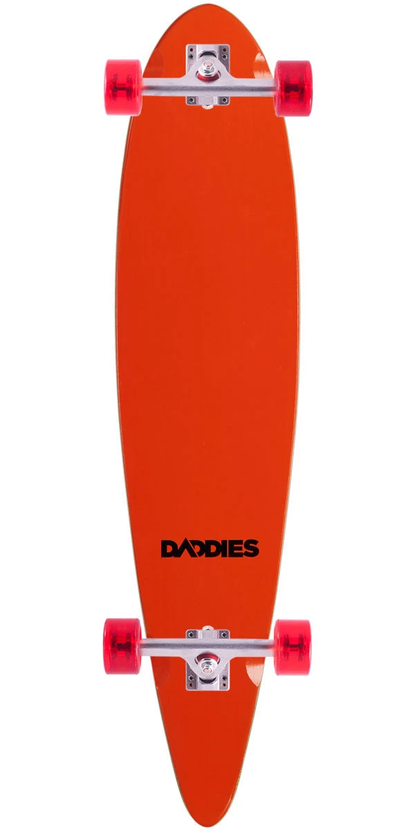 Daddies Logo Pintail Longboard Complete - Orange 1 Daddies Logo Pintail Longboard Complete - Orange