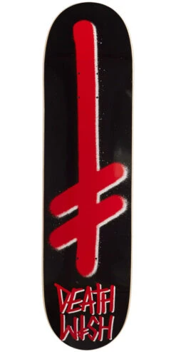 Deathwish Gang Logo Skateboard Deck - Black/Red - 8.00"