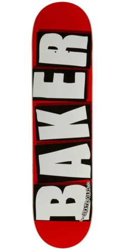 Baker Brand Logo Skateboard Deck - White - 7.56"