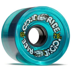 Cloud Ride Cruiser 78a Longboard Wheels - Clear Turquoise - 69mm