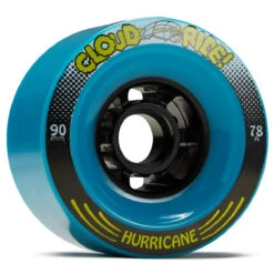 Cloud Ride Hurricanes 78a Longboard Wheels - Blue - 90mm