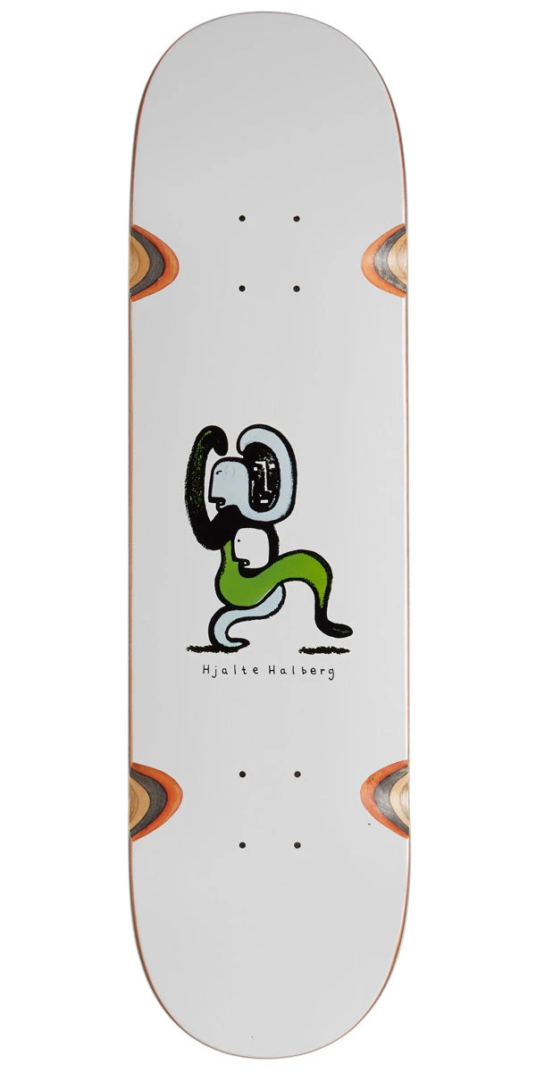 Polar Hjalte Halberg Lurking Wheel Well Skateboard Deck - White - 8.375" 1 Polar Hjalte Halberg Lurking Wheel Well Skateboard Deck - White - 8.375"