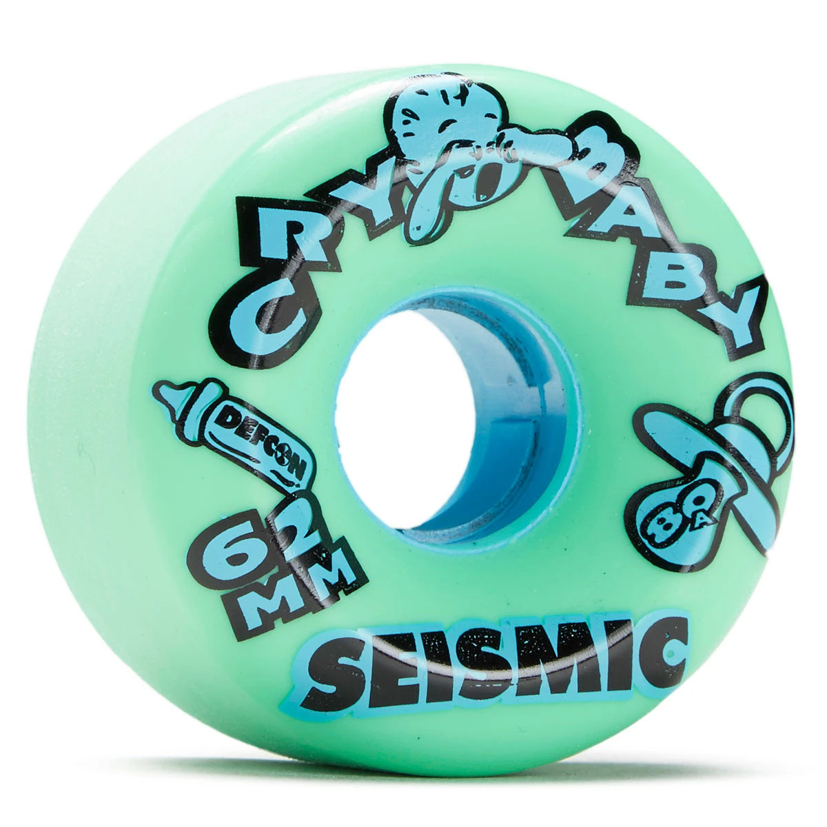Seismic Wheel Crybaby Mint 80a Longboard Wheels - Mint - 62mm 1 Seismic Wheel Crybaby Mint 80a Longboard Wheels - Mint - 62mm