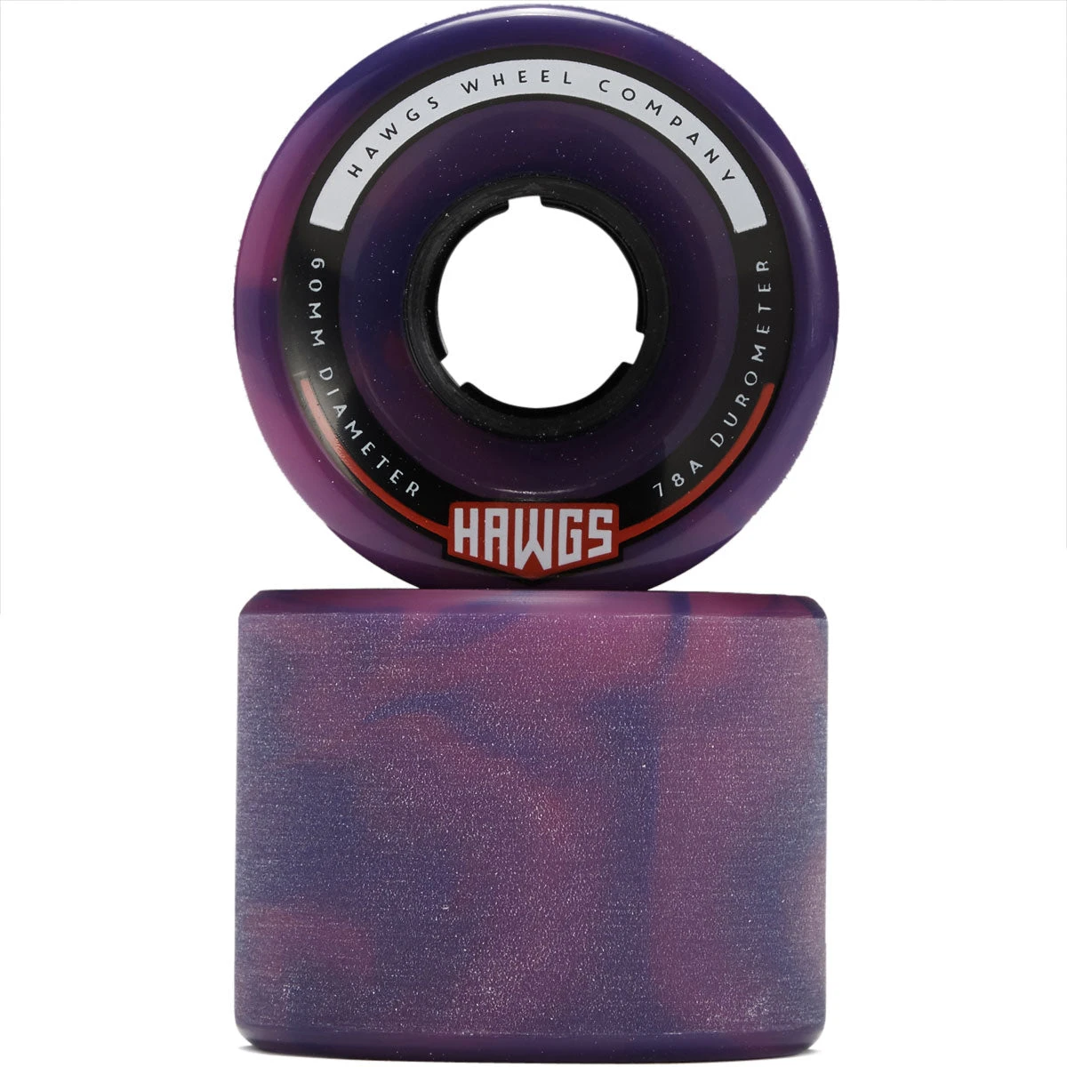 Hawgs Chubby 78a Stone Ground Longboard Wheels - Purple/Pink - 60mm 2 Hawgs Chubby 78a Stone Ground Longboard Wheels - Purple/Pink - 60mm - Image 2