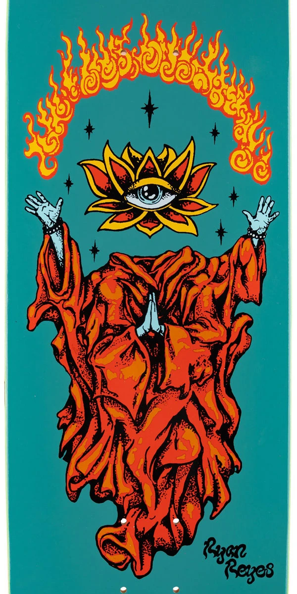 Welcome Ryan Reyes Rebirth On A Baculus 2 Skateboard Deck - Teal - 9.00" 3 Welcome Ryan Reyes Rebirth On A Baculus 2 Skateboard Deck - Teal - 9.00" - Image 3