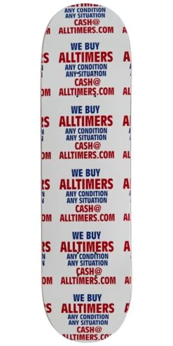 Alltimers Atlantic Ave Skateboard Deck - White - 8.30"