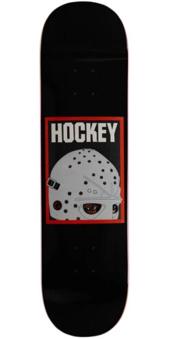 Hockey Half Mask Skateboard Deck - Black - 8.18"