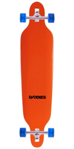 Daddies Logo Drop-Thru Longboard Complete - Orange