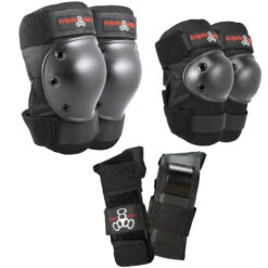 Triple Eight Saver Series High Impact 3 Pack Of Pads - Black