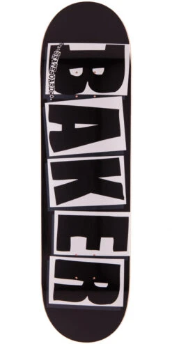 Baker Brand Logo Skateboard Deck - Black/White - 8.25"